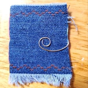 🙏 HAND CRAFTED denim mini notebook junk journal